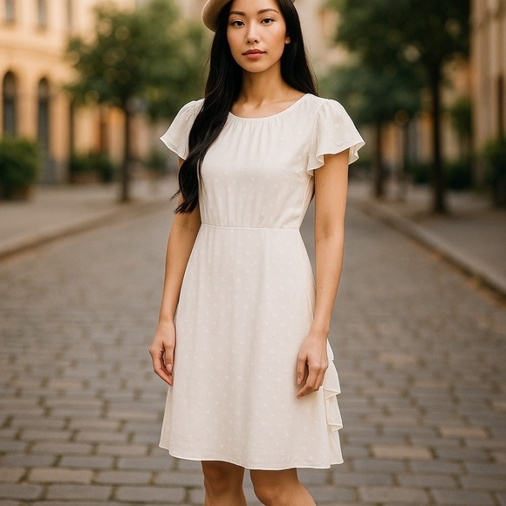 JNSQ White Odalie Dress Size 2